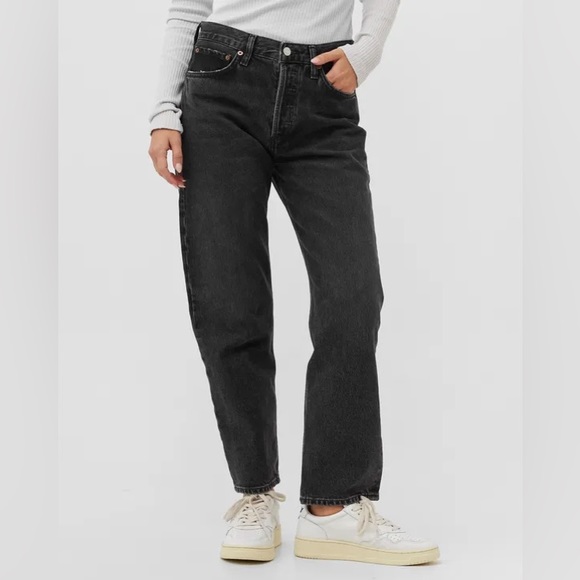 Agolde Wyman Low Slung Vintage Straight in Paradox Black Wash - Picture 6 of 15